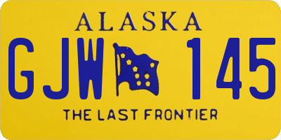 AK license plate GJW145