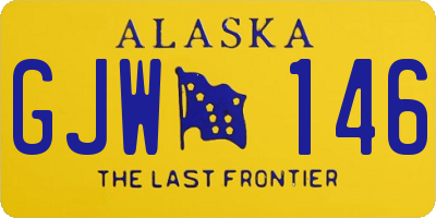 AK license plate GJW146