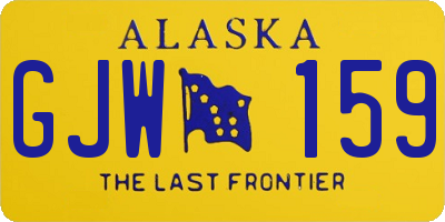 AK license plate GJW159