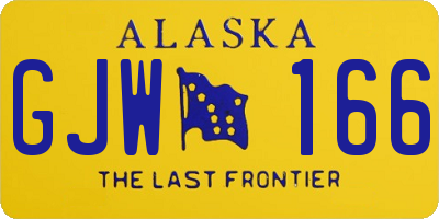 AK license plate GJW166