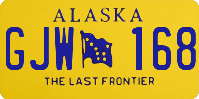 AK license plate GJW168