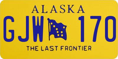 AK license plate GJW170
