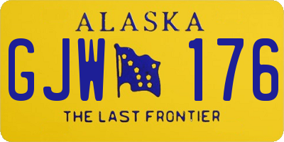 AK license plate GJW176