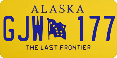 AK license plate GJW177