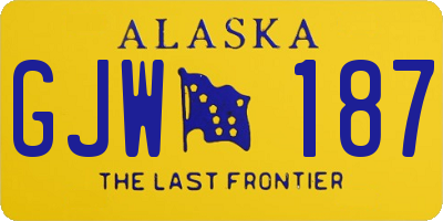 AK license plate GJW187