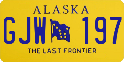 AK license plate GJW197