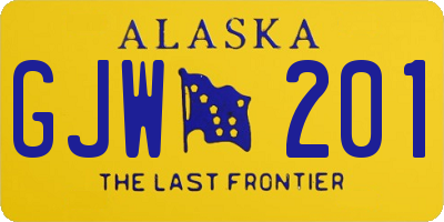 AK license plate GJW201