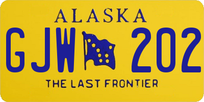 AK license plate GJW202
