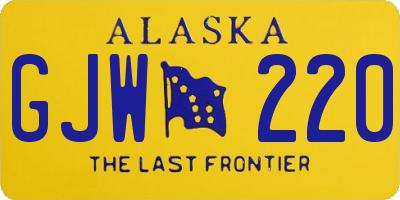 AK license plate GJW220