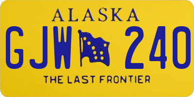 AK license plate GJW240