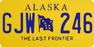 AK license plate GJW246