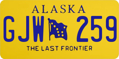 AK license plate GJW259