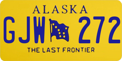 AK license plate GJW272