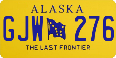 AK license plate GJW276