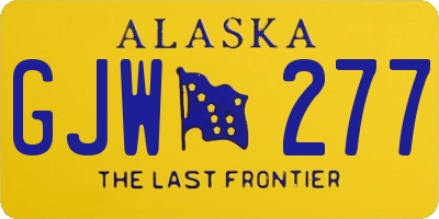 AK license plate GJW277
