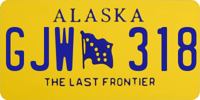 AK license plate GJW318