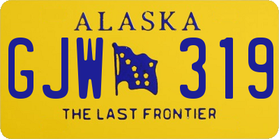 AK license plate GJW319