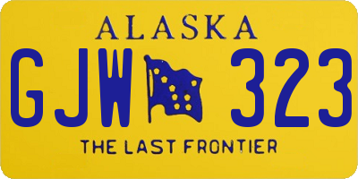 AK license plate GJW323