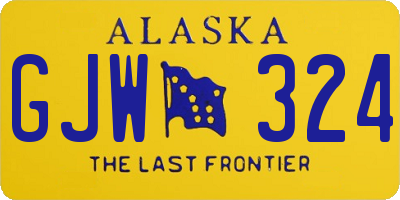 AK license plate GJW324
