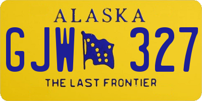 AK license plate GJW327