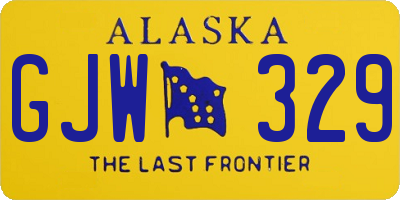 AK license plate GJW329