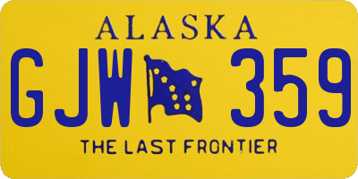 AK license plate GJW359