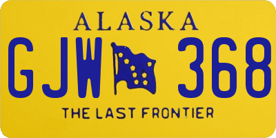 AK license plate GJW368