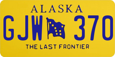 AK license plate GJW370
