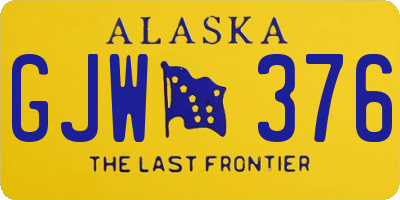 AK license plate GJW376