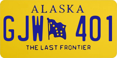 AK license plate GJW401