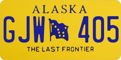 AK license plate GJW405