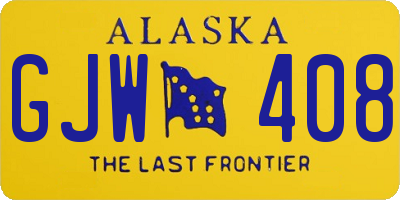 AK license plate GJW408