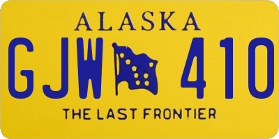 AK license plate GJW410