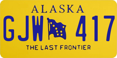 AK license plate GJW417