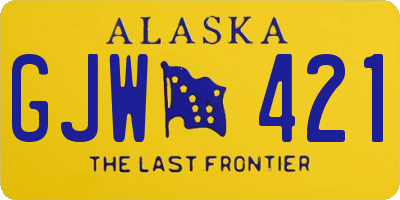 AK license plate GJW421