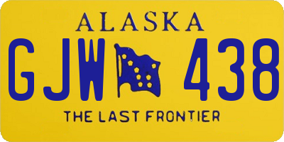 AK license plate GJW438