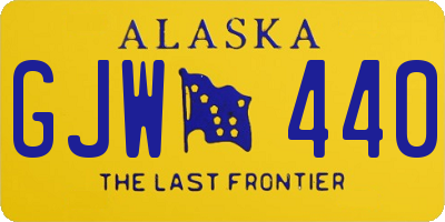 AK license plate GJW440