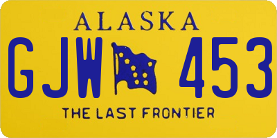 AK license plate GJW453