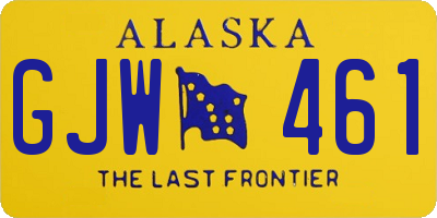 AK license plate GJW461