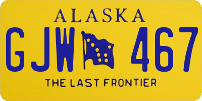AK license plate GJW467