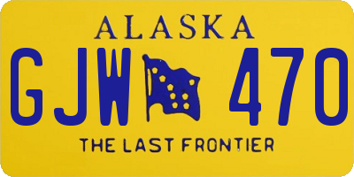 AK license plate GJW470