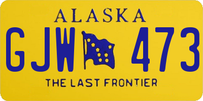 AK license plate GJW473