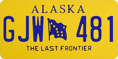 AK license plate GJW481