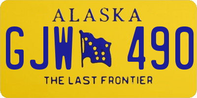 AK license plate GJW490