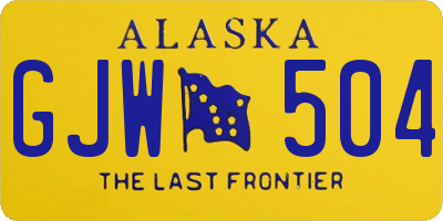 AK license plate GJW504