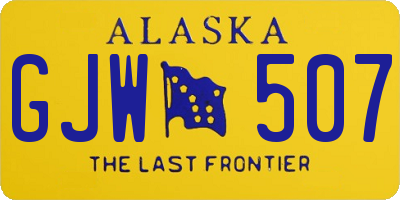 AK license plate GJW507