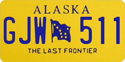 AK license plate GJW511