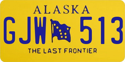 AK license plate GJW513