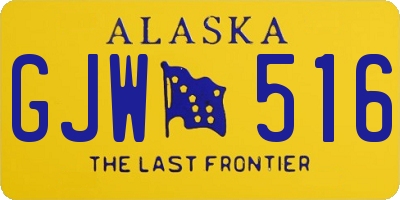 AK license plate GJW516