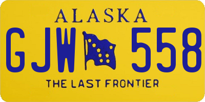 AK license plate GJW558